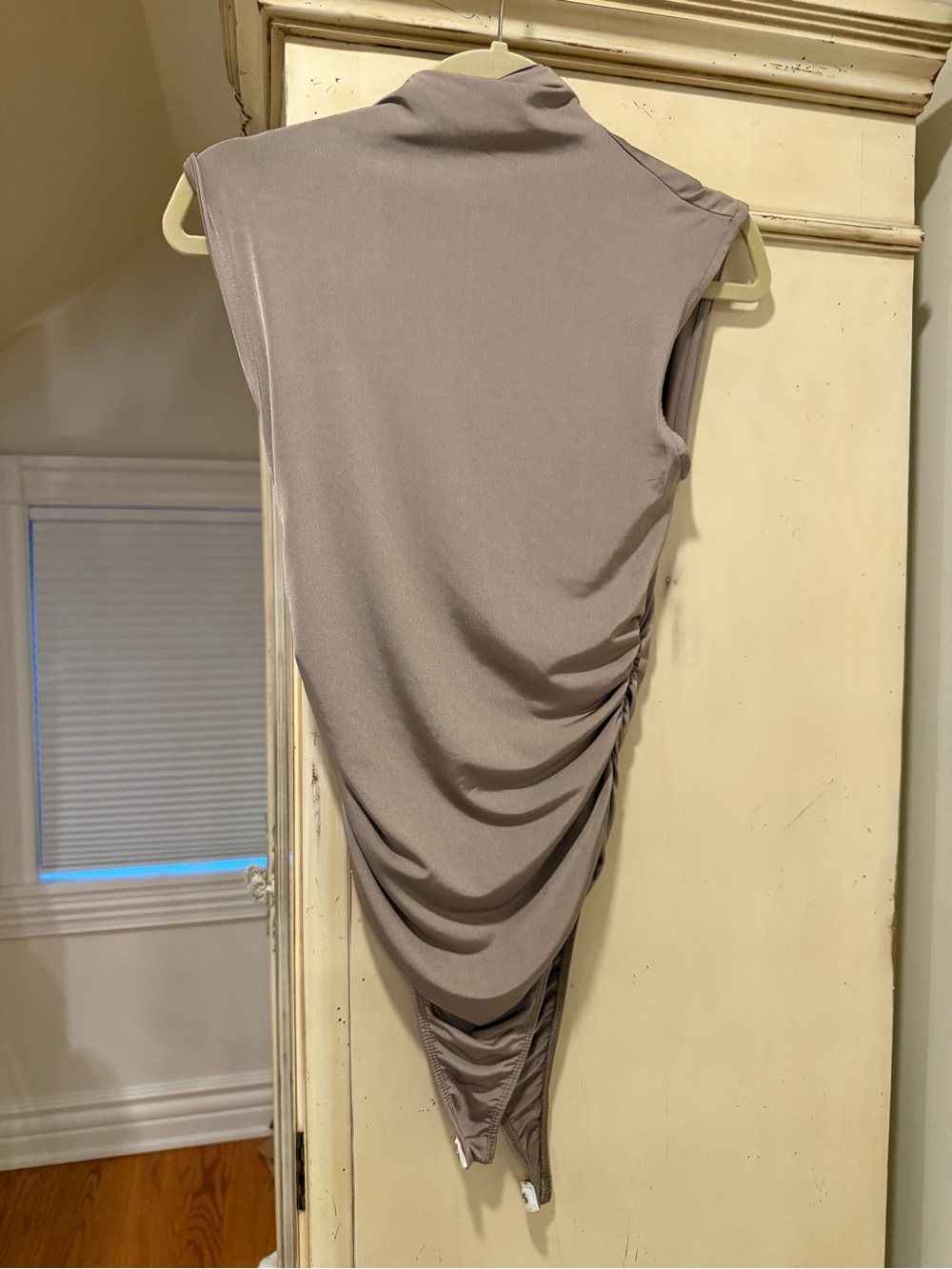 Timing Taupe Stretch High-Neck Bodysuit